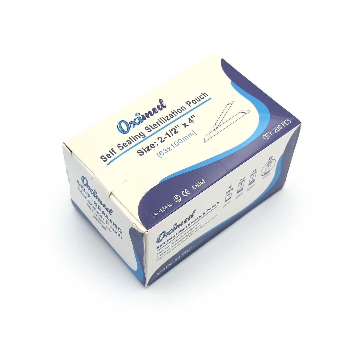 self sealing sterilization pouch- 63x100mm(2-1/2"x4")-200 PCS/BOX