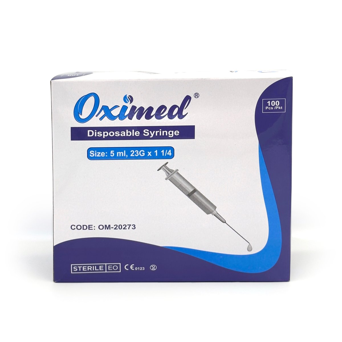 Disposable Syringes 5ml, 23gx11/4 ”Sterile - 100 PCS /BOX