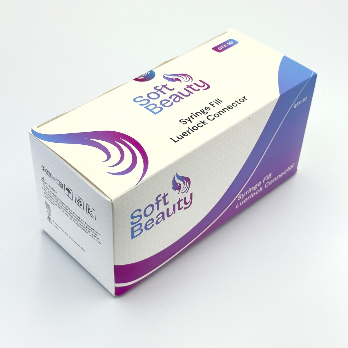 Syringe  Fill Connector Luer lock to Luer lock Adaptor - pack of ( 50/Box )-Soft Beauty  