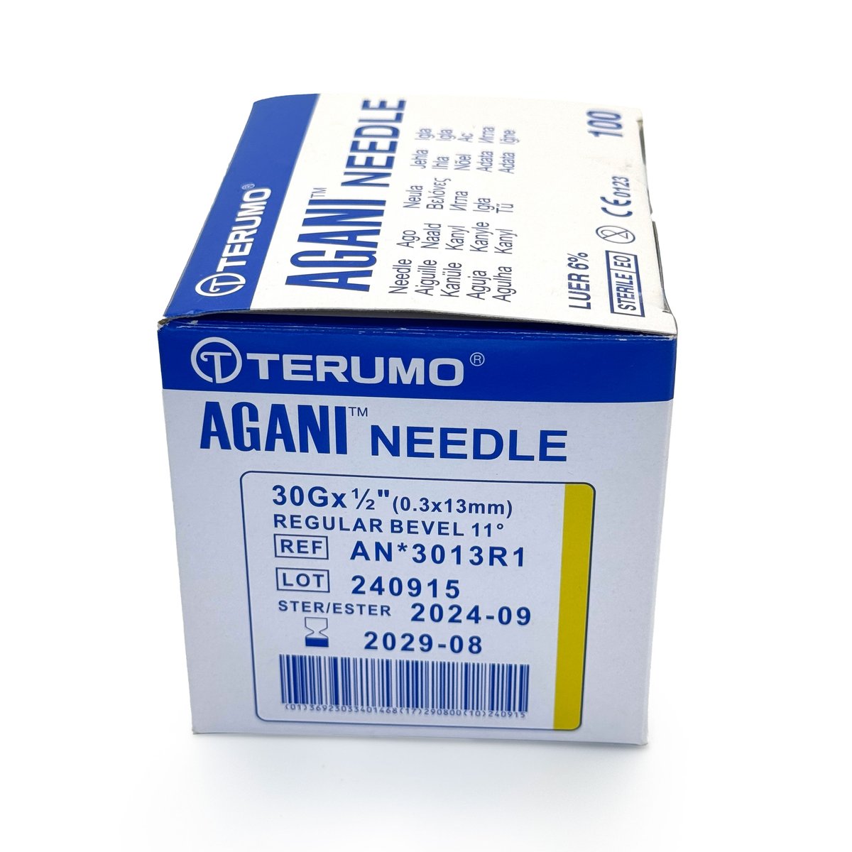 TERUMO Agani Disposable Needle 30GX1/2”-(0.3x13mm)100PCS/BOX